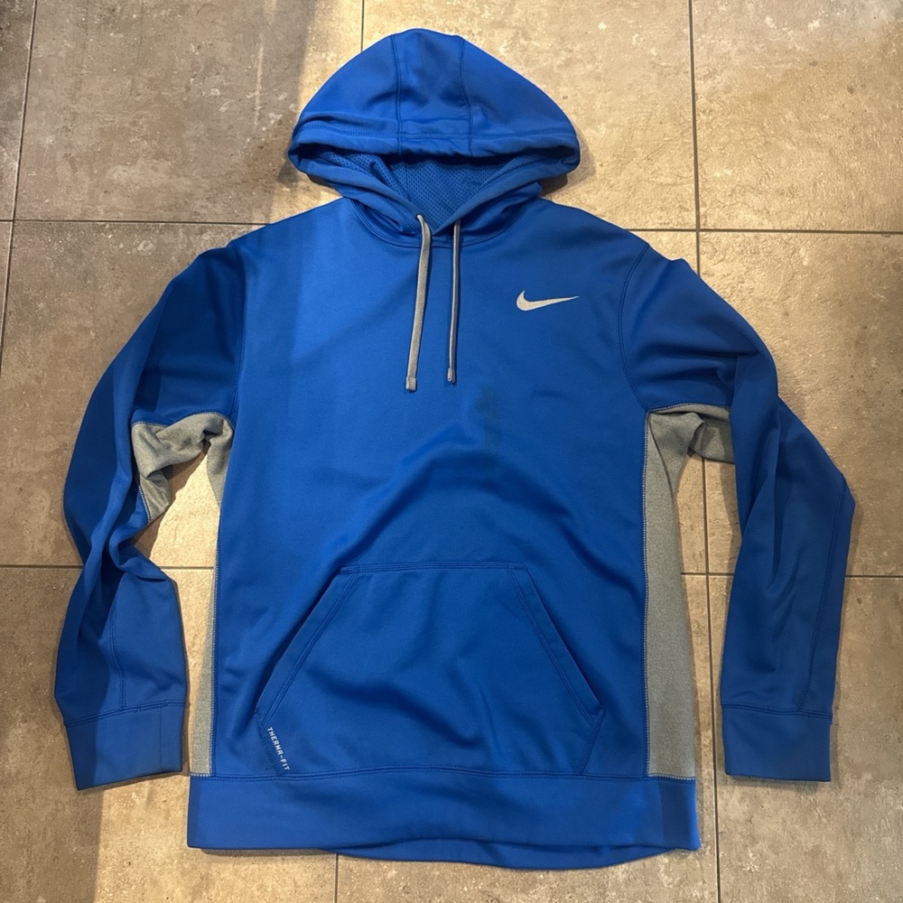 Nike Blue and Gray Hoodie